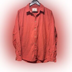 Folk Clothing Owen Solid Colour Red Corduroy Over Shirt Men’s Size 3 ,M